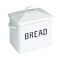 Hello Honey® 13.5" White Chic Farmhouse Enameled Bread Box